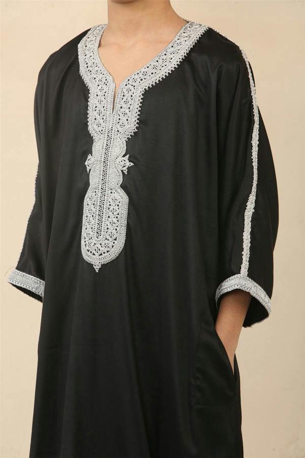 Infinity Leather Kid's Boys Moroccan Thobe Jubba Robe Eid Djellaba Gandoura