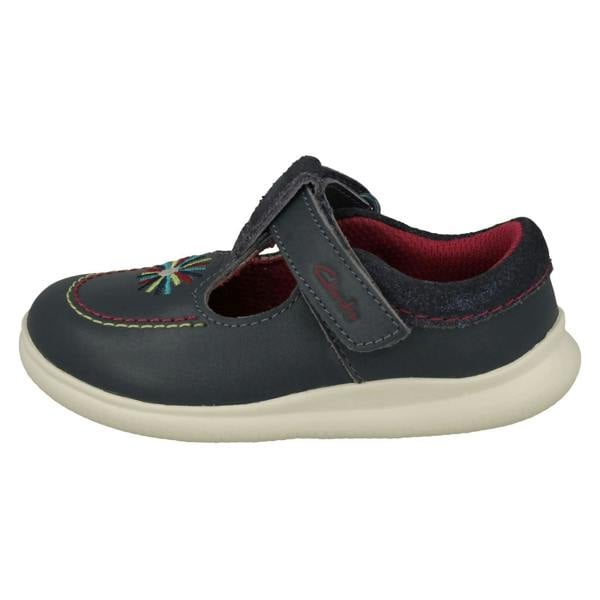 Clarks Girls Clarks Embroided Detailed T-Bar Shoes Crest Prom