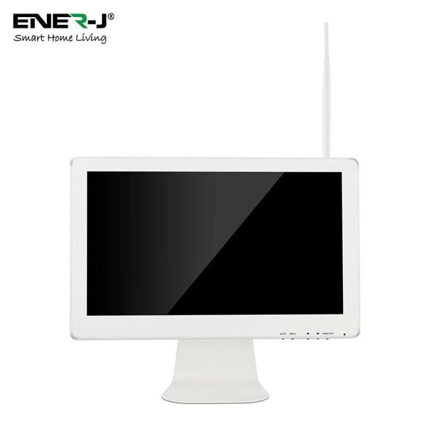 ENER-J 8CH Wireless CCTV Kit with 15.6" FHD IPS Monitor, 1TB HDD, 1080P Outdoor Cameras, Audio & PIR Motion Detection, Plug & Play Security System