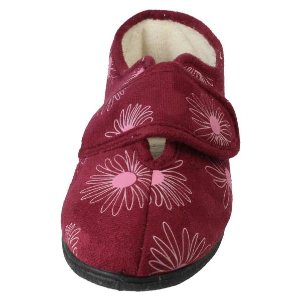 Rosebank Ladies Rosebank Flower Detailed Wide Full Slippers Judith