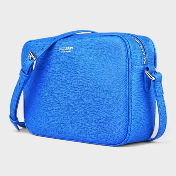Burberry Camera Bag Calfskin Leather Vivid Blue