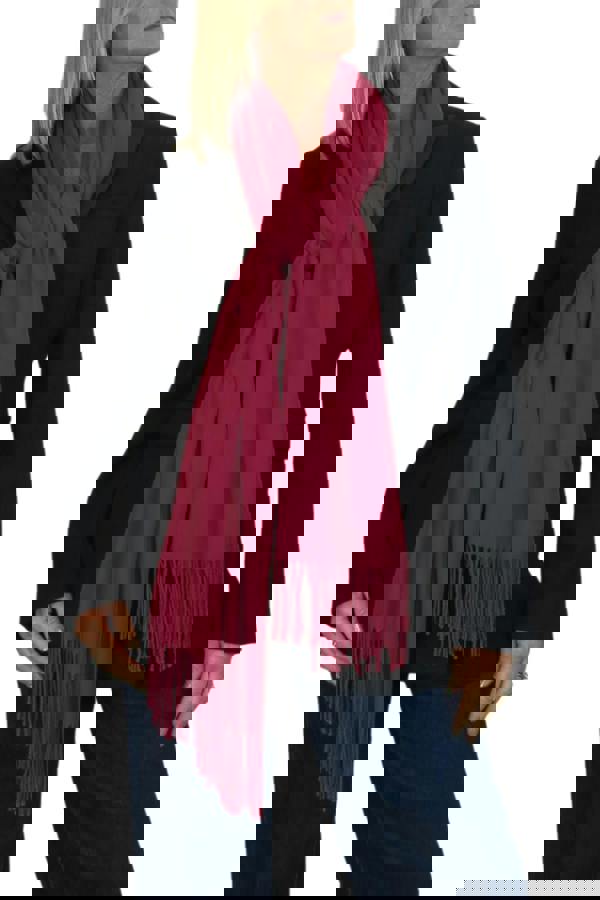 Paulo Due Wool Blend Pashmina Scarf Solid Colour