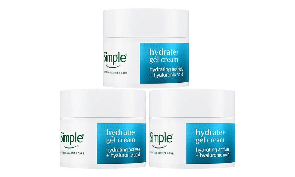 Simple Hydrate+ Facial Moisturiser Lightweight Refreshing Face Cream, 50ml