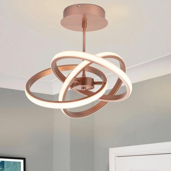 COSYLYTE Ridgley 3 Ring LED, Ceiling/Pendant Light - Copper