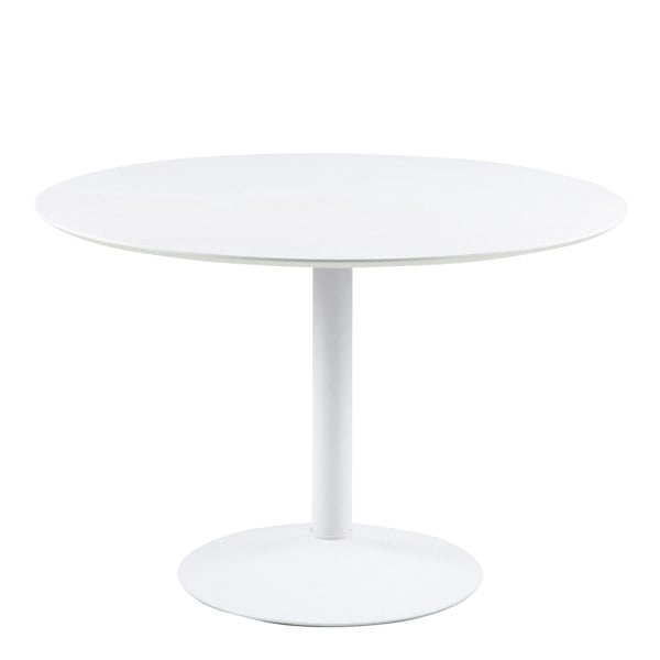 Furniture To Go Ibiza Round Dining Table with White Top and White Base