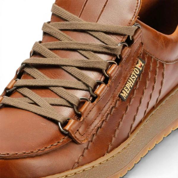 Mephisto Rainbow Men's Leather Chestnut Brown Walking Shoes - Heritage 4778