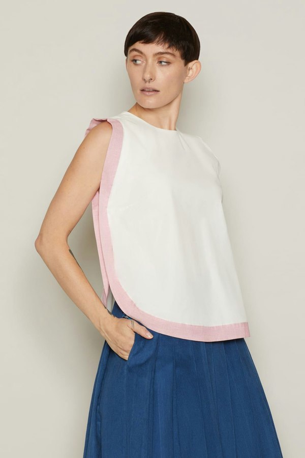 Bo Carter Ari Top - White & Pink