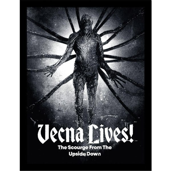 Stranger Things Vecna Lives Framed Poster - Black