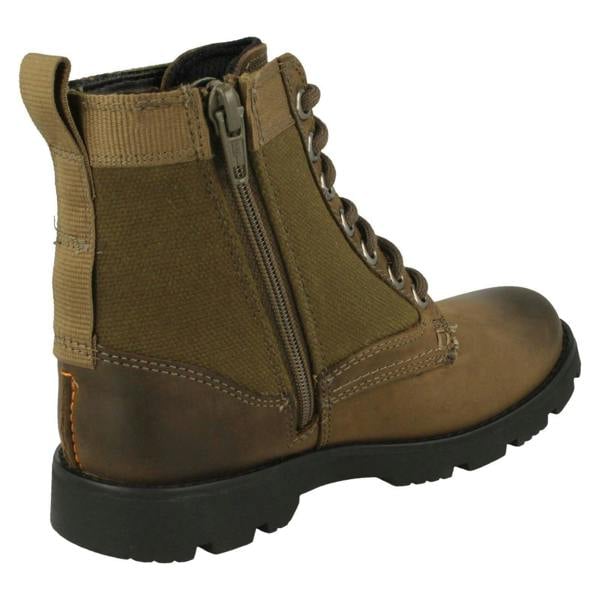 Clarks Boys Clarks Lace Up Combat Style Boots Heath Chard K