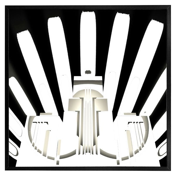Benjamin Tate Design Art deco skyscraper in black & white (Picutre Frame)