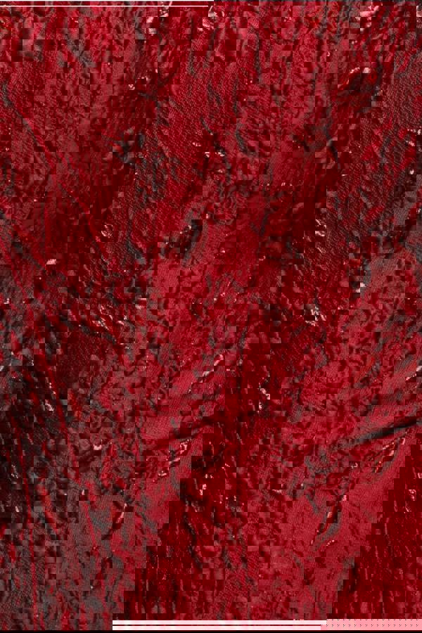 Sleeveless Jacquard Lace Up Back Corset - Red T265