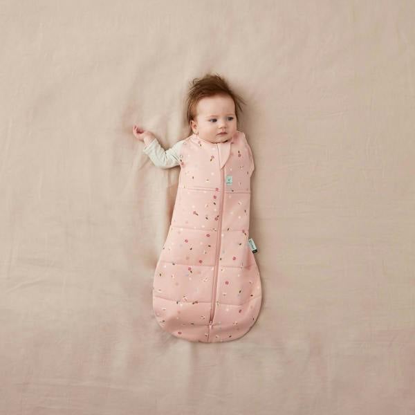 Organic Winter Cocoon Swaddle Sleeping Bag - Pink Daisies - 2.5 TOG