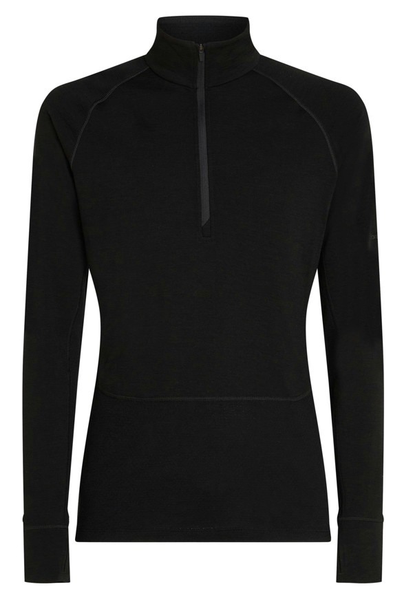 Icebreaker Men's ZoneKnit 200 Seamless Long Sleeve Half Zip {IC-104356} - Black