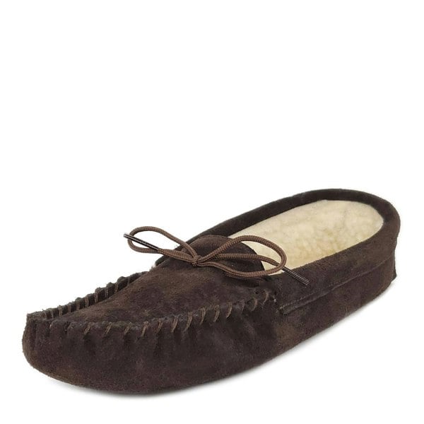 Mokkers Coopers Suede Fleece Lined Soft Sole Mens Moccasin Slippers Made In England