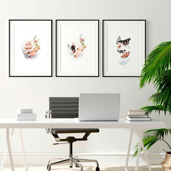 Office paintings ideas | set of 3 framed wall art