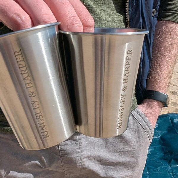 Stainless Steel Cups Set of 4 300ml - 304 Food-Grade Rust-Free BPA-Free Eco-Friendly Tumblers for Cold Drinks Lightweight Reusable Drinkware Washable