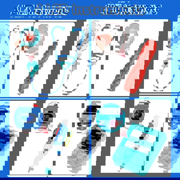 deAO Toys Multi-purpose Doctors Trolley Set for Kids Medical Centr Playsets Medical Tools Role Play Toy Educational Doctor Playset