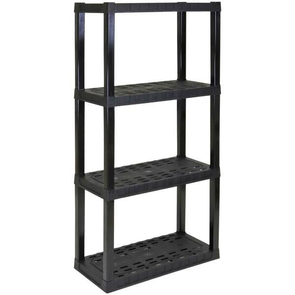 Oskar 4 Tier Shelves Garage Shelving Units Heavy Duty Storage Racking Shelf 35x76x144cm