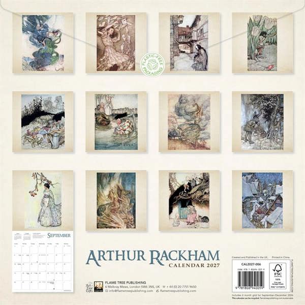 Arthur Rackham Calendar 2027, Wall Calendars, Month To View, Art, Gift