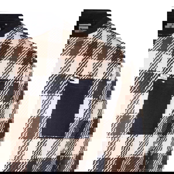 Aquascutum Active Macro Iconic Pocket Crewneck Navy Blue Sweatshirt