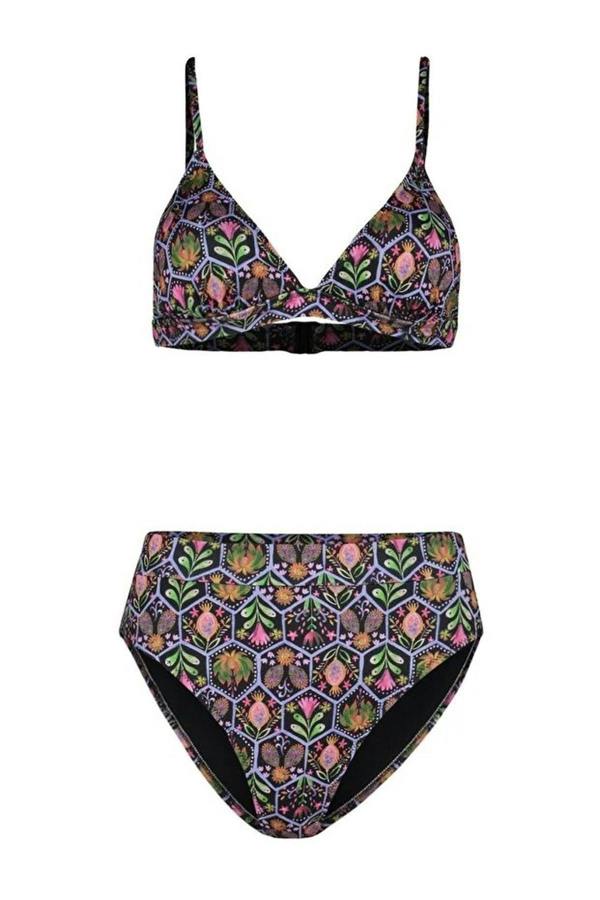 WOVCOR Triangle Hipster High-Waisted Padded Basic Bikini Set