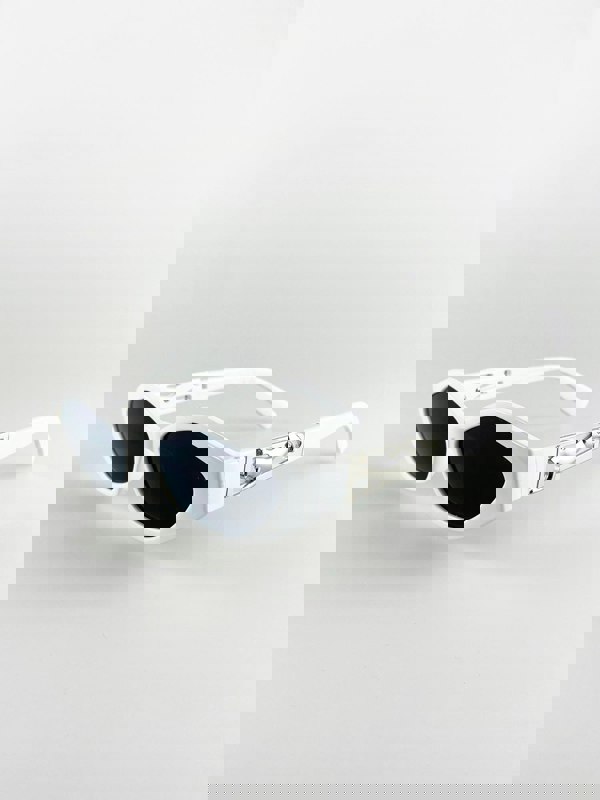 SVNX Angular Cateye Sunglasses With Metal Panther Badge