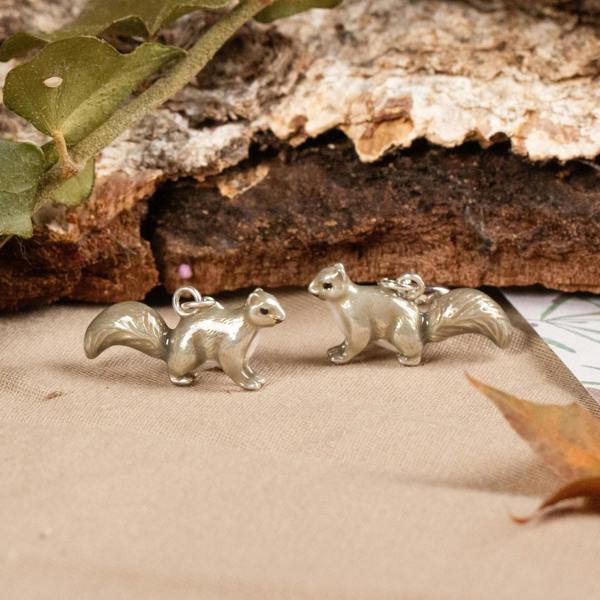 Mylee London Squirrel Charm - Enamelled Sterling Silver