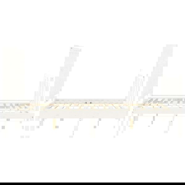 Berkfield Bed Frame with Headboard White 140x190 cm Solid Wood
