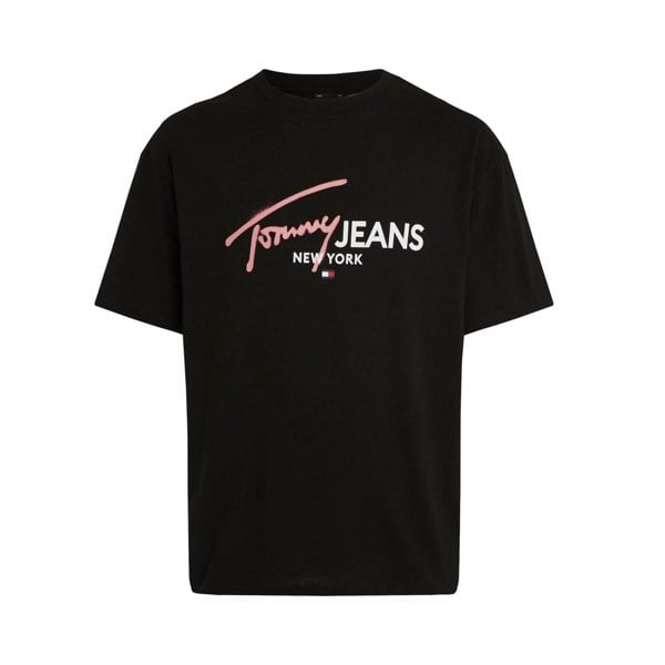 Tommy Hilfiger Mens Spray Regular T-Shirt - Black