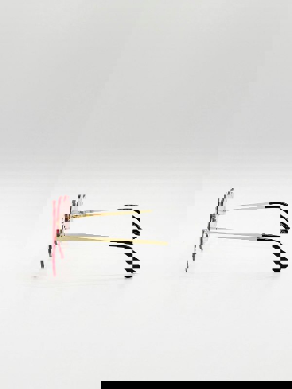 SVNX Scallop Heart Sunglasses in Pink