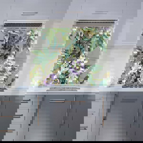 Warren Reed - Designer Passion Flowers Kitchen Splashback