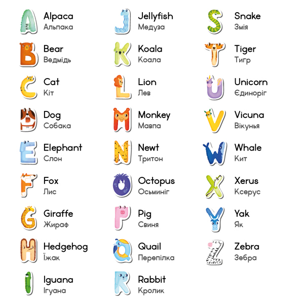 Dodo Magnetic Letters English