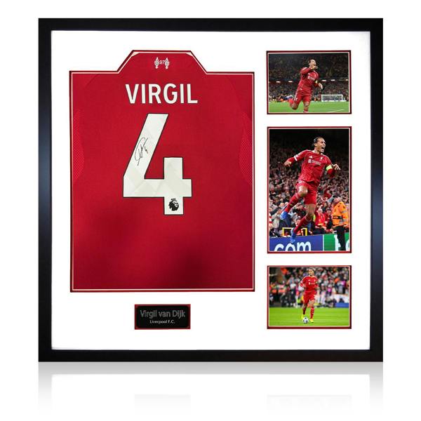 Virgil van Dijk Signed Liverpool Shirt Elite Frame (ACG Cert)
