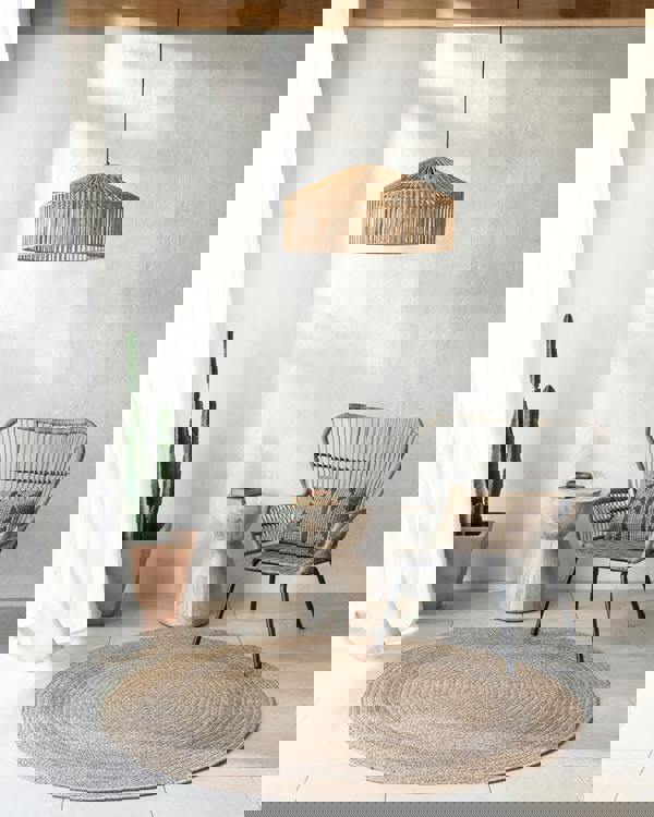 Livabliss Round Encore-Cottage Tan Black Beige Brown In- & Outdoor Rug