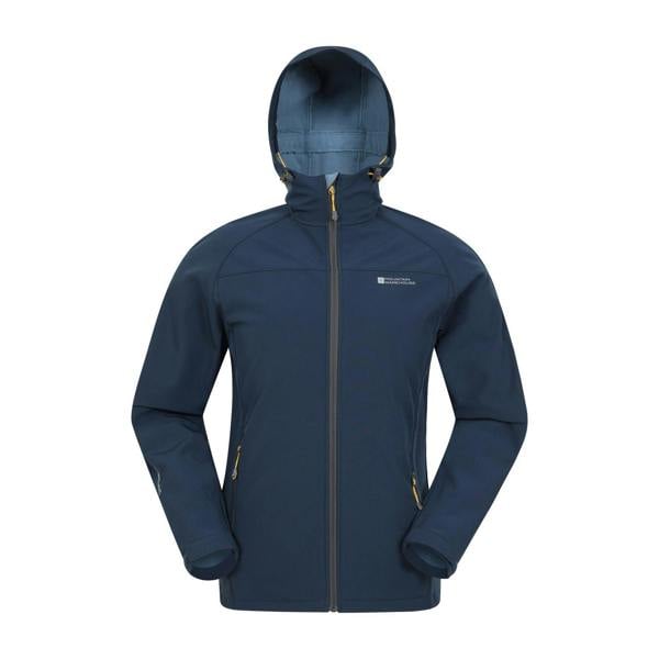 Mountain Warehouse Mens Exodus Waterproof Soft Shell Jacket - Blue - 