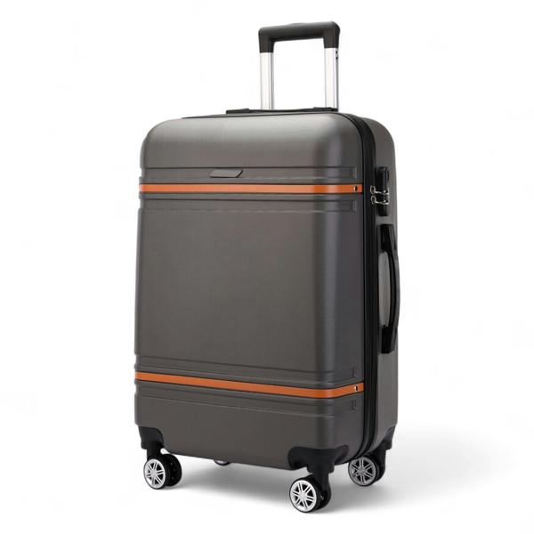Infinity Luggage Hard Shell Modern Dual 4 Wheel Luggage Suitcase Set