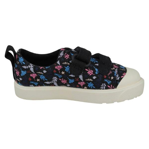 Clarks Childrens Clarks Pattern Detailed Light Weight Canvas Shoes City Bright