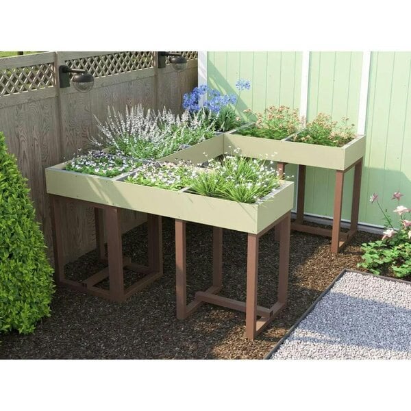 Dunster House Green Elevated Raised Garden Bed Planter 2400mm