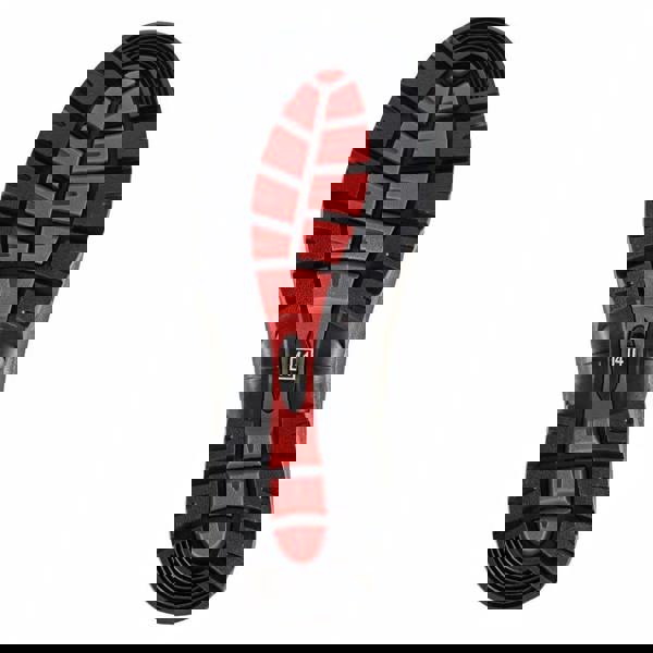 Grisport GriSport Groundwater Mens/Womens Unlined Stable Fishing Hunting Farm Wellies Boots, image showing the sole tread pattern with black and red accents, size 41.