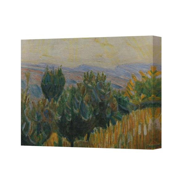 Benjamin Tate Design Pastoral Landscape Canvas Art Print With Tree And Hill Scene