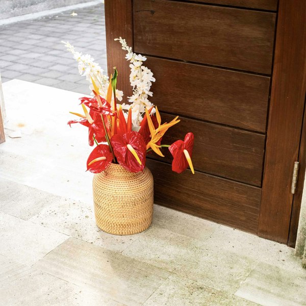 Wicker woven vase in 2 colours - Coastal Villa Homeware