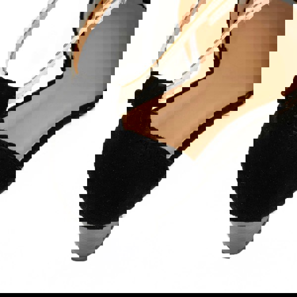 Embassy London Croupier - Black Cream - Women's 2 inch heel ankle strap sandal in black & cream