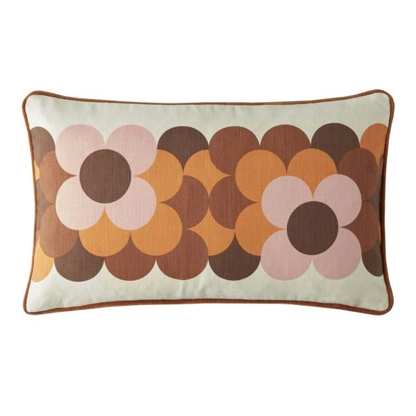 Ashley Wilde Retro Flower Stripe Canyon Filled Cushion 30x50cm