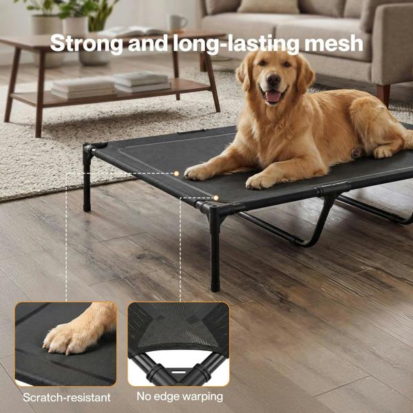 Skylos Elevated Dog Bed Large Raised Pet Cot Indoor Outdoor Use Supporting Bars