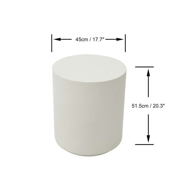 Elementi Rome GRC Side Table in Cream White