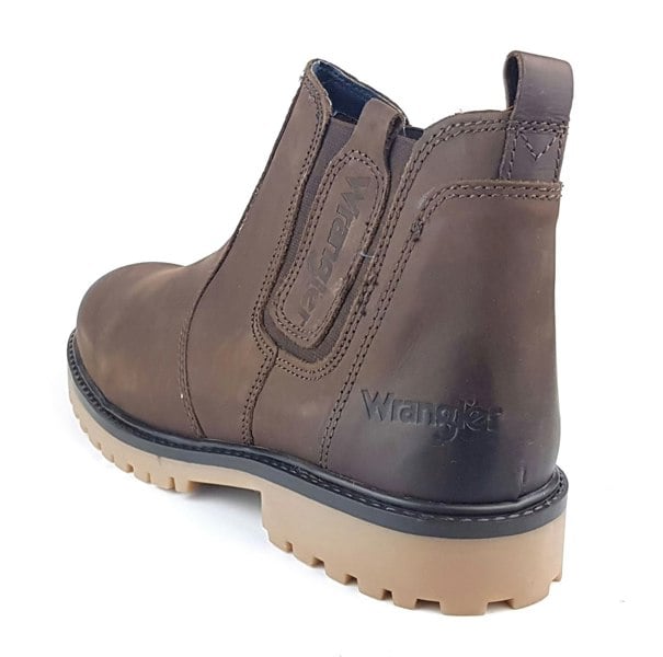 Wrangler Yuma Chelsea Ankle Leather Pull On Mens Boots
