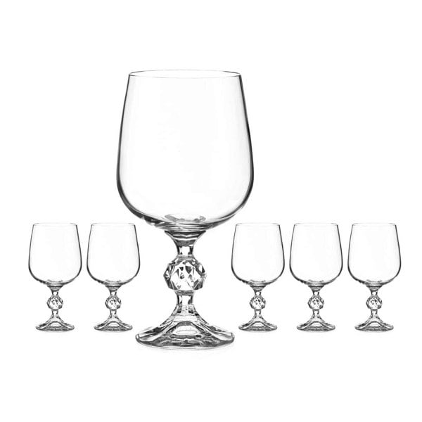 Diamante Claudia Red Wine Glasses - Set of 6