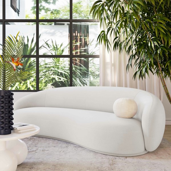 Furniture Edit Kendall Cream Velvet Sofa