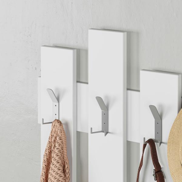 Decortie Wave Modern Wall-Mounted Coat Hanger with 8 Hooks 69 Width