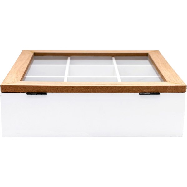 Maison des Cadeaux Two-Tone 9-Compartment Tea Box